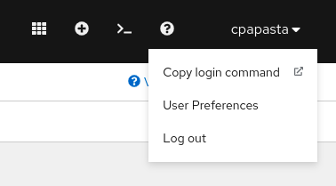 Under your name in the console, you can obtain login credentials.
