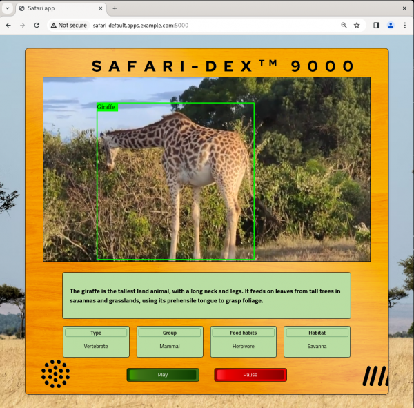 Safari application graphical interface.
