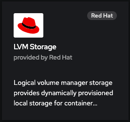LVM Storage Operator.