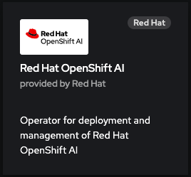 Red Hat OpenShift AI Operator.