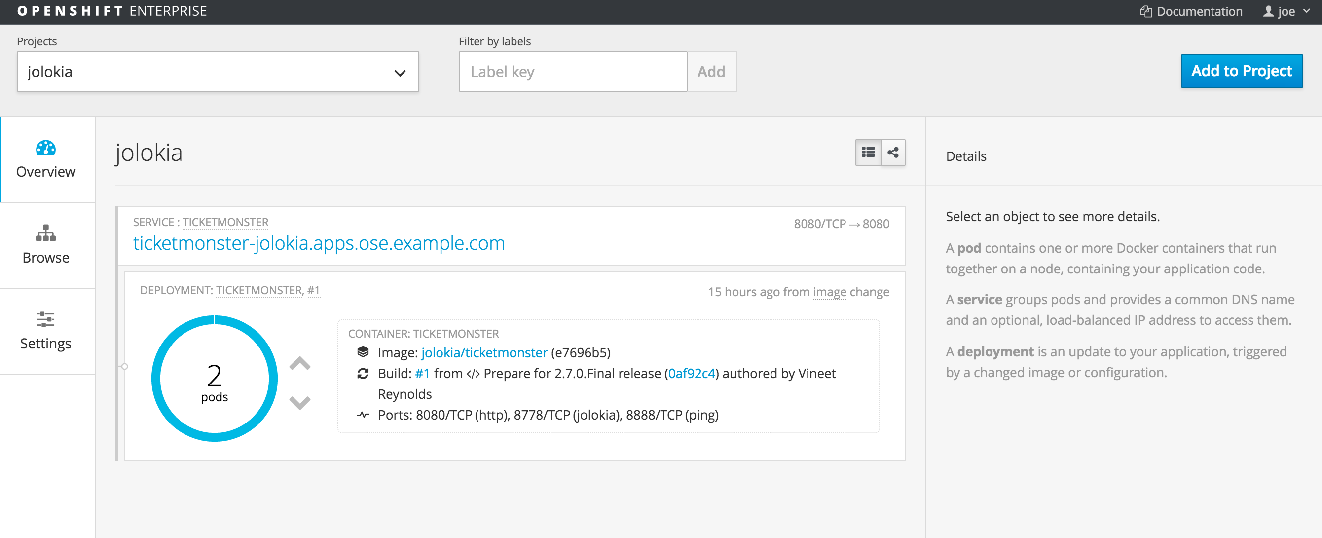 Jolokia Ticket Monster Project Overview