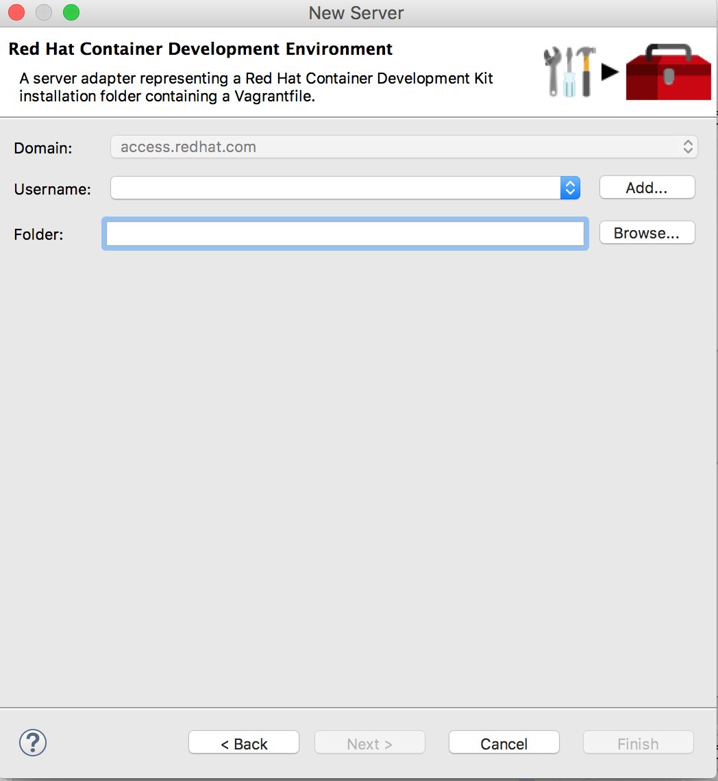 Red Hat Container Development Kit Server Configuration