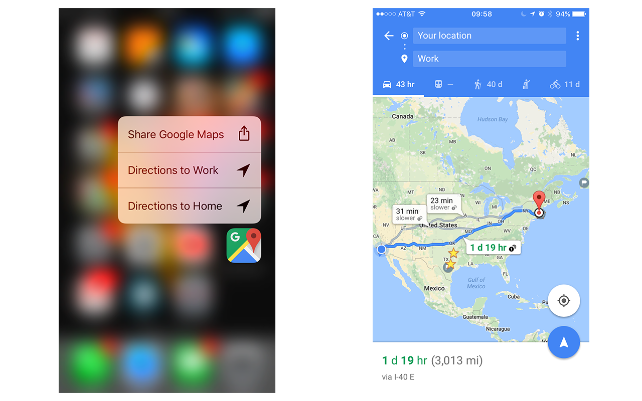 Using Force Touch, users can seamlessly get directions from their current location