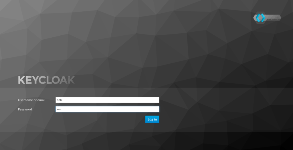 Keycloak login page