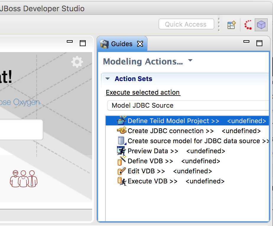 JBoss DataVirtualization: Create Model project from Teiid Designer Perspective