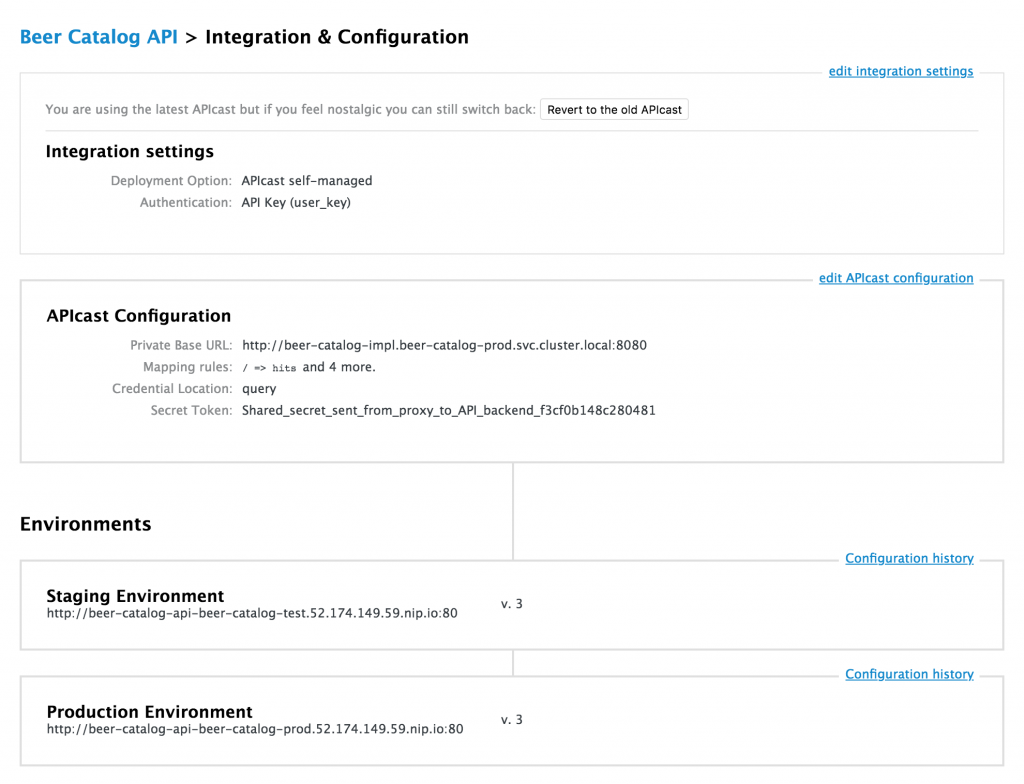 3scale API configuration