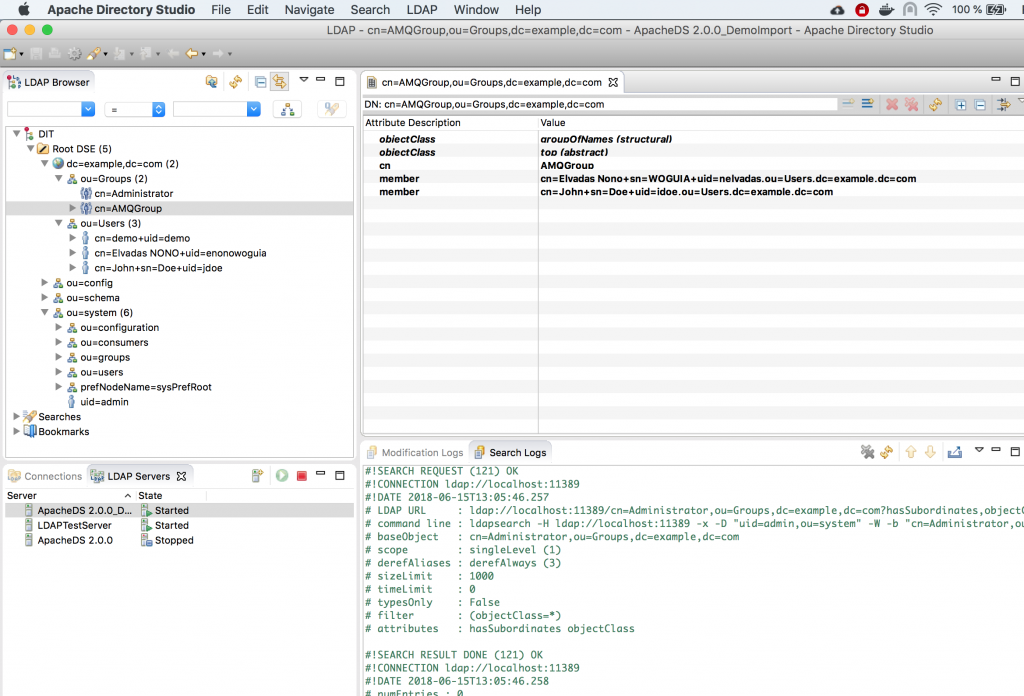 Apache Directory Studio screenshot