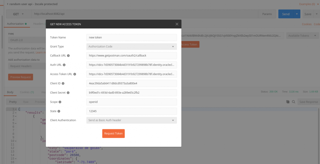 OIDC authentication with Postman