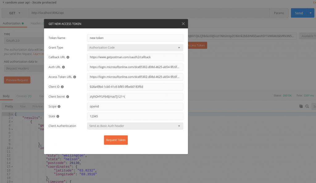 OIDC authentication with Postman