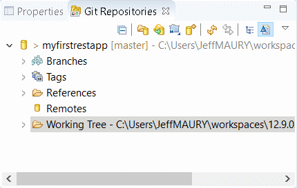 Git Repositories view