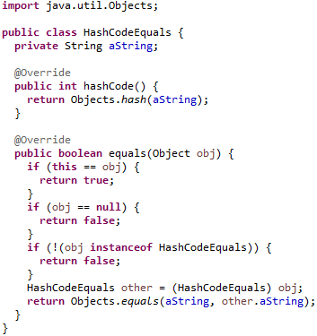 Java code generated