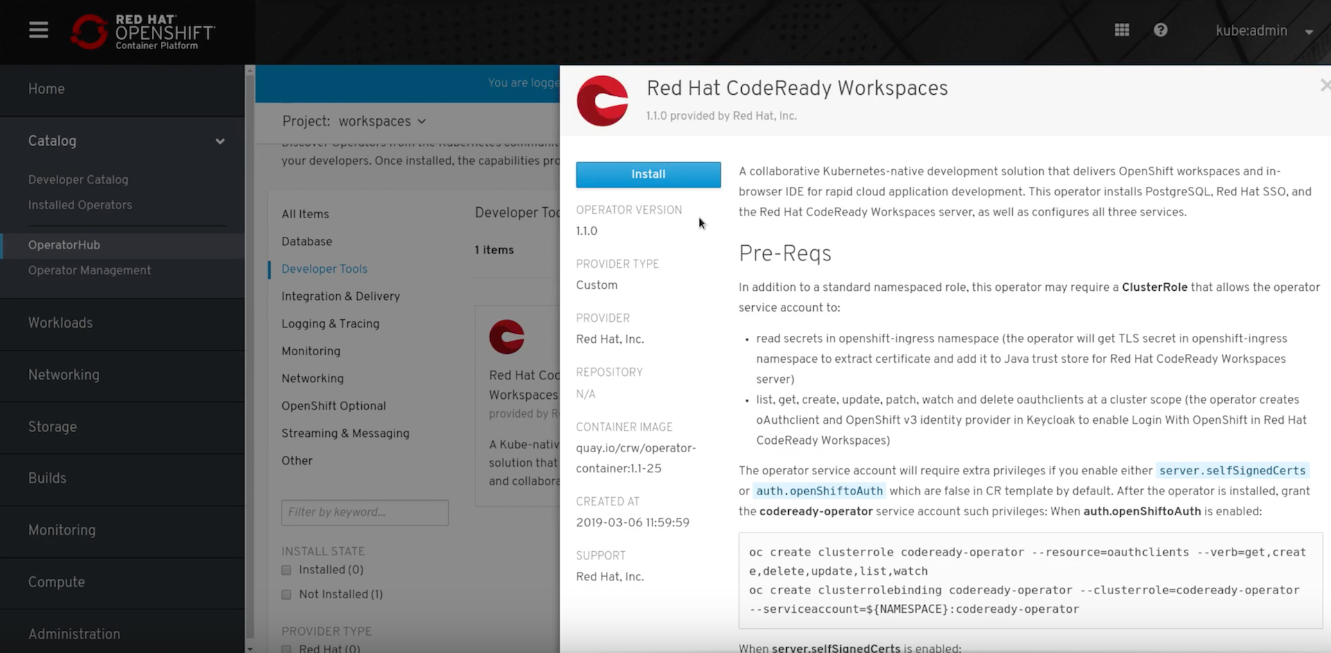 Red Hat Codeready Workspaces 1 1 Release Notes Red Hat Developer