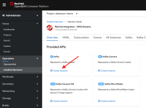 debezium kafka instance