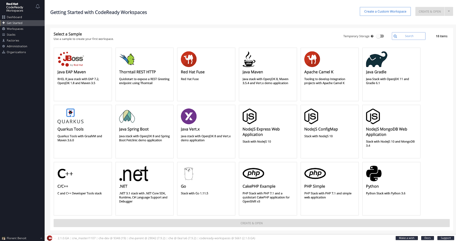 Red Hat Codeready Workspaces 2 1 Improved Cloud Tools Bring More Languages Better Flow Red Hat Developer