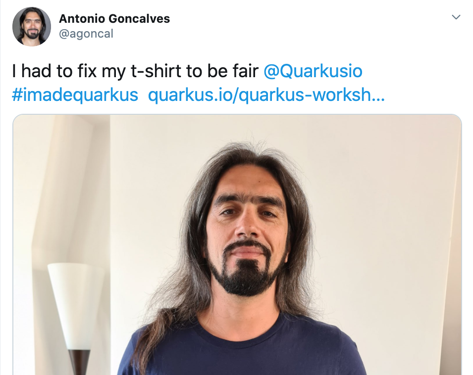 @agoncal Quarkus Twitter post