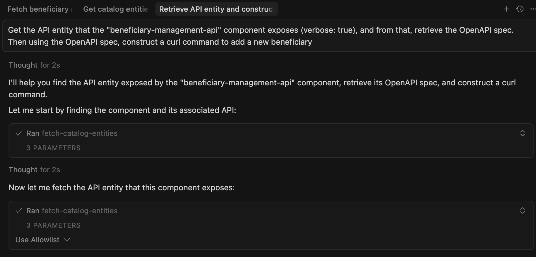The AI app executing the query.