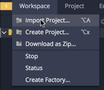 Import a project from a git URL