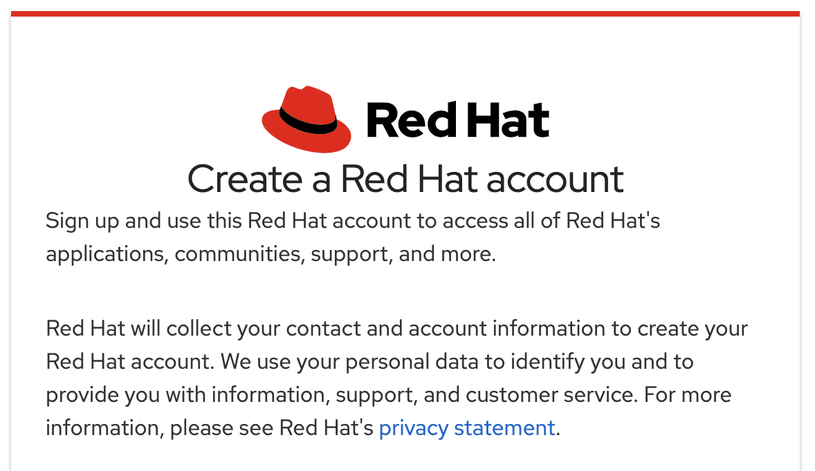 create red hat developer account