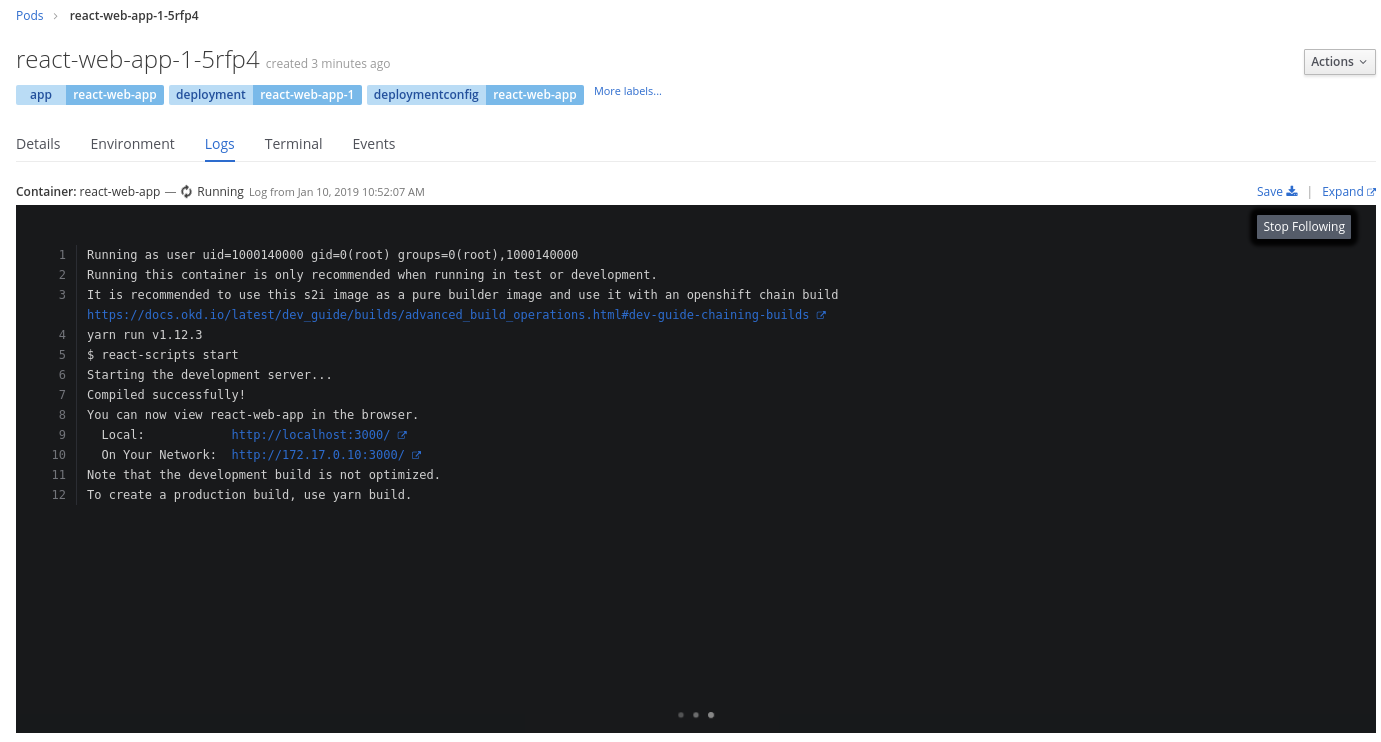 OPENSHIFT логи. Npm Run build. OPENSHIFT logging. Npm Run Dev.