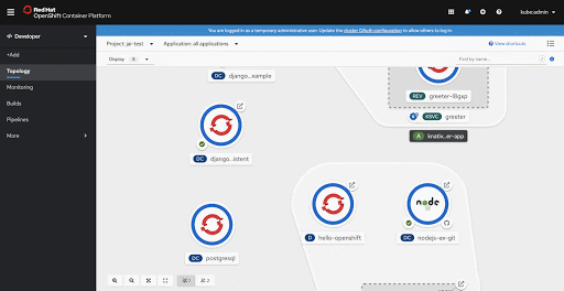 OpenShift showing find matches outside of the visible area