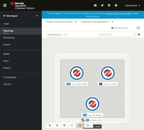 A demonstrating of creating a Knative service in OpenShift.
