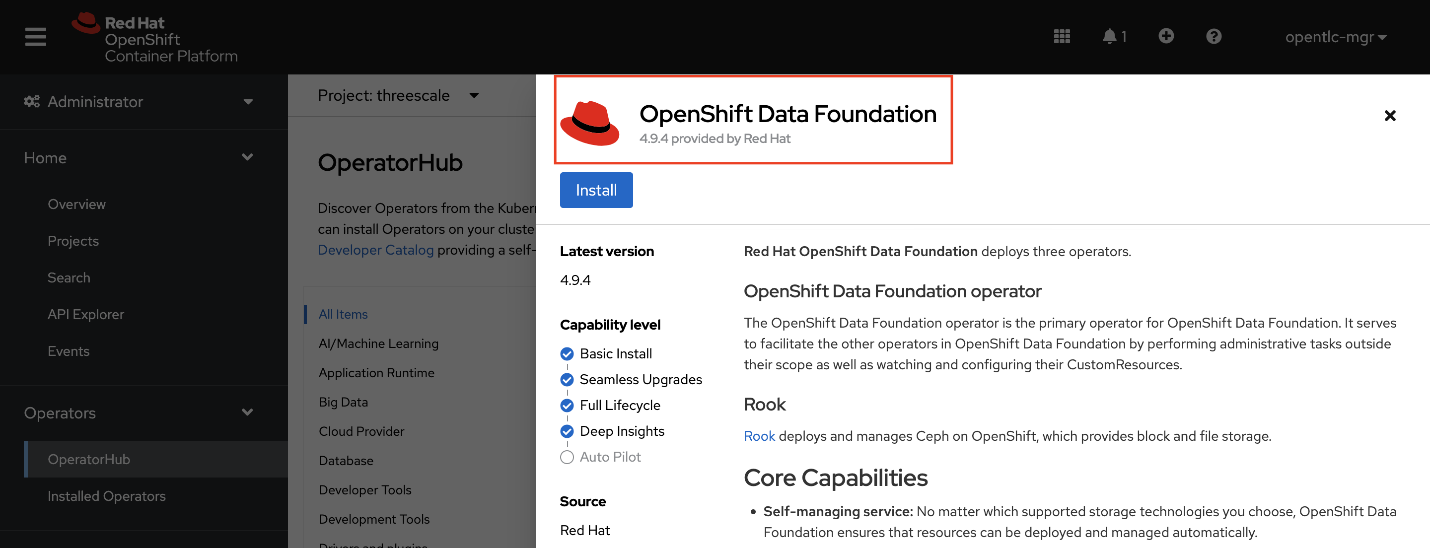 OpenShift Data Foundation Operator