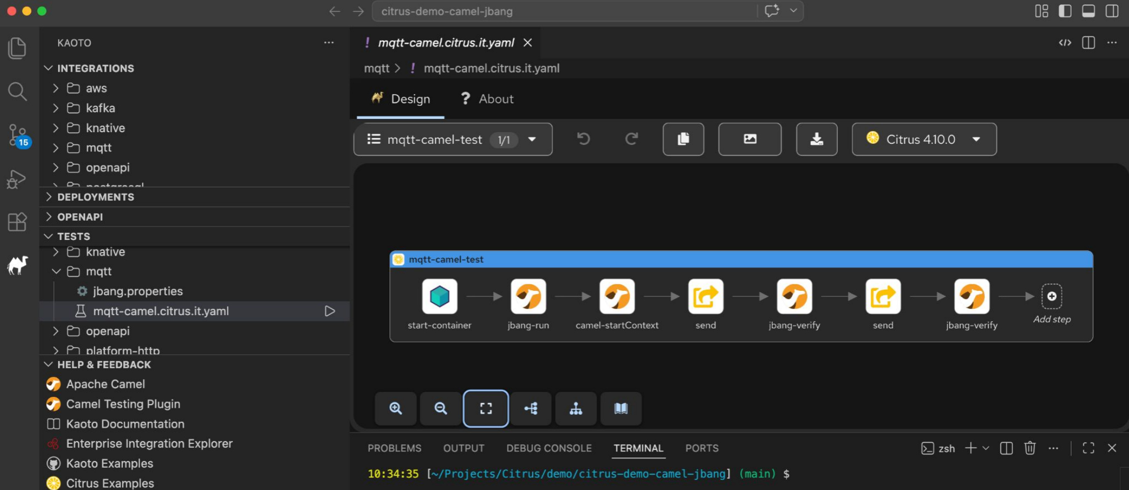 Kaoto Citrus integration tests