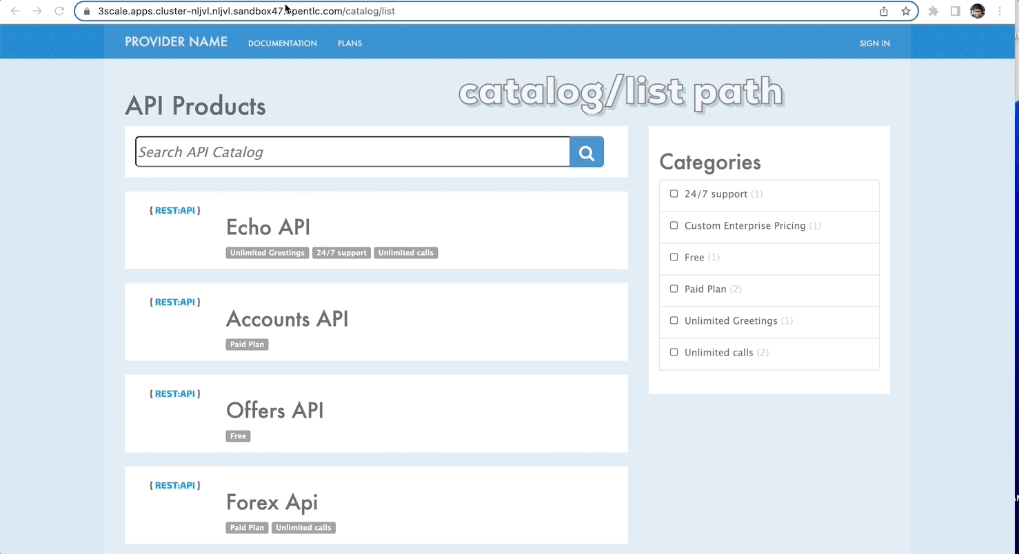 Search and Filter your APIs