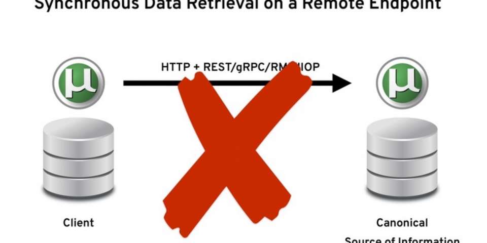 DevNation Tech Talk slide regarding synchronous data retrieval on a remote endpoint