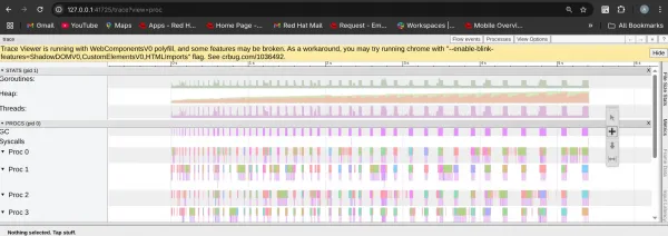 Trace viewing in a browser.