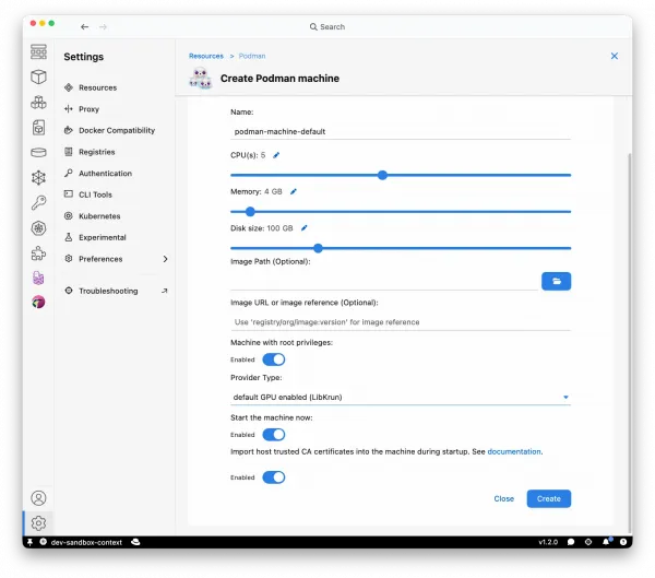 Option to enable import of host trusted CA certificates into VM on startup.