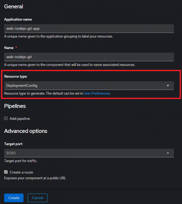 Creating the DeploymentConfig