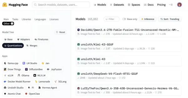 Searching for a single popular model on Hugging Face returns dozens of quantization formats, and they are not interchangeable.