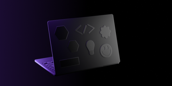 the back of a computer monitor against a dark background
