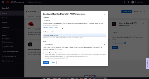 Configure Red Hat OpenShift API Management