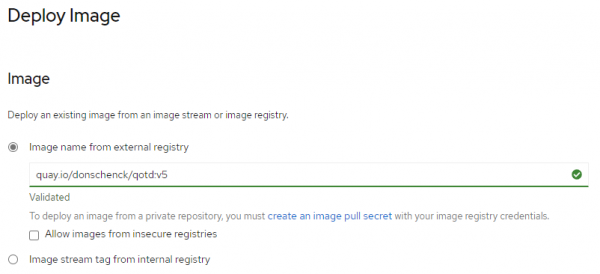Run an image on OpenShift with this option.