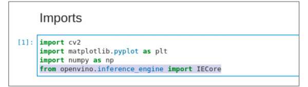 Import IECore from the OpenVINO inference engine.