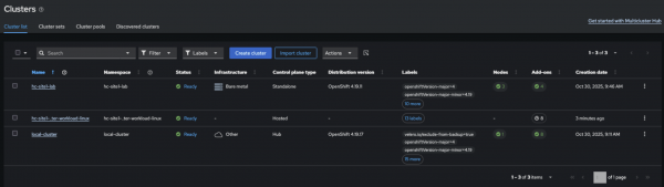 Screenshot of ACM hub showing autoimporting in place