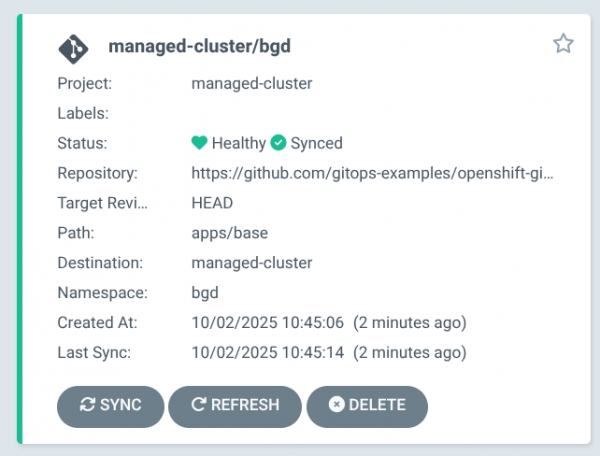 Argo CD Agent Deployed Application