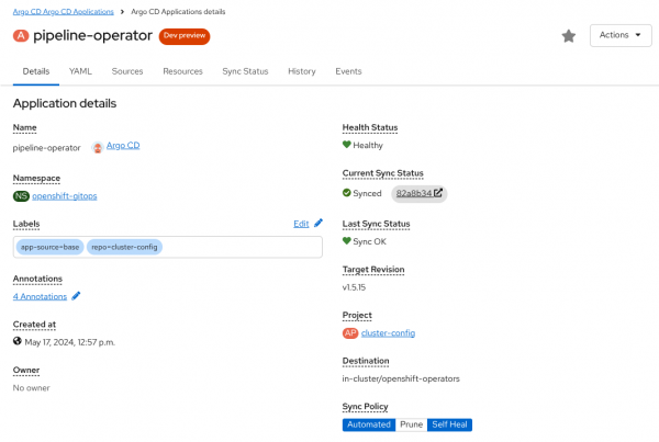 Argo CD Application Details