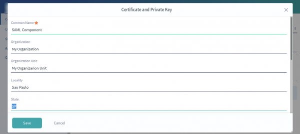 Liferay DXP SAML Provider - Add a new certificate and private key