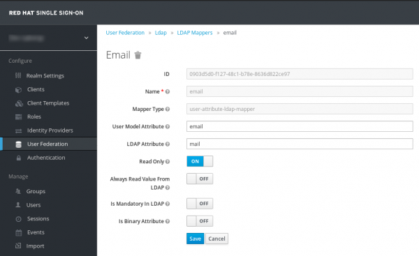 LDAP Mappers - add email mapper