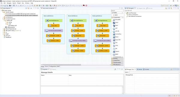 Generated Camel Configuration in Design tab of Route Editor