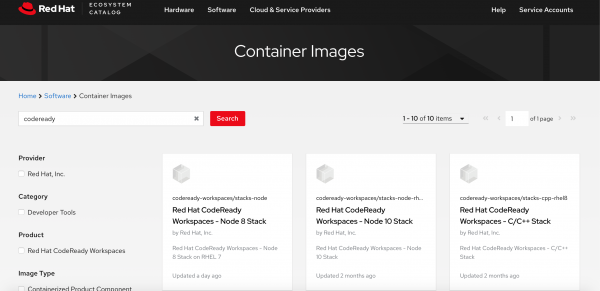 CRW Images Can Be Found in Red Hat Certified Image Catalog