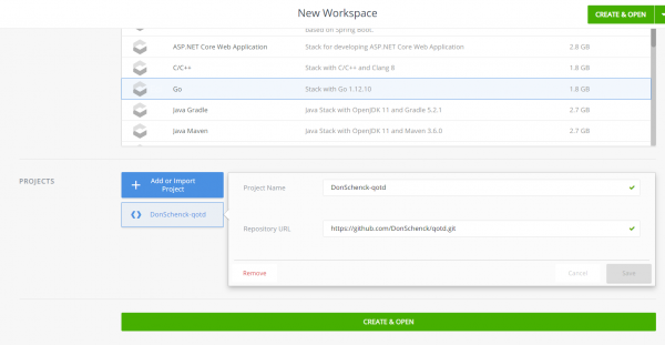 Your new workspace definition