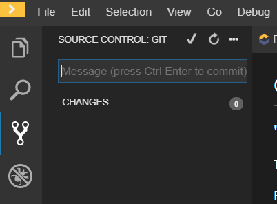 The CRW Source Control (GitHub) section.