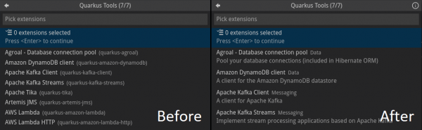 Animation showing extension discovery before and after this release.