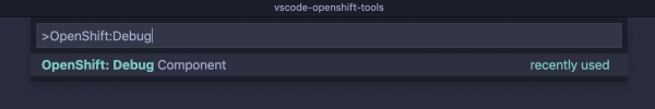 openshift-connector-debug-command-palette