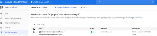 gcp_sa_email_project_id A screenshot of the completed GCP configuration.