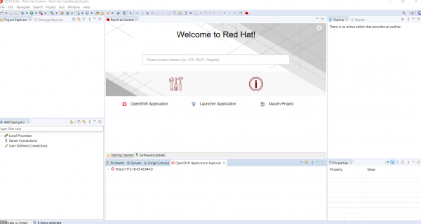 A screenshot of OpenShift Application Explorer in its own tab.